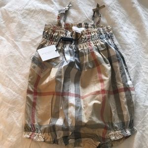 NWT BURBERRY Children’s pale classic check 12 mths